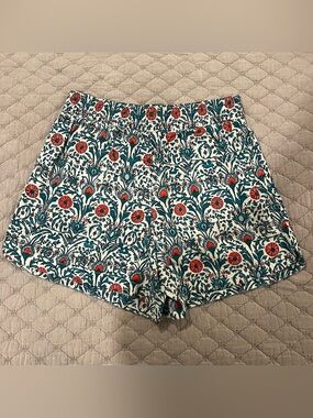 Crown & Ivy Floral Print Women's Cotton Shorts Size L